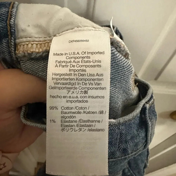 Madewell The Perfect Vintage Jean Straight Leg Ainsworth Wash Blue Size 24 - Picture 8 of 8